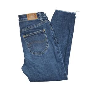 Lee Jeans Womens Size 6 Dark Wash Blue Heritage Slim Fit Skinny High Rise Denim